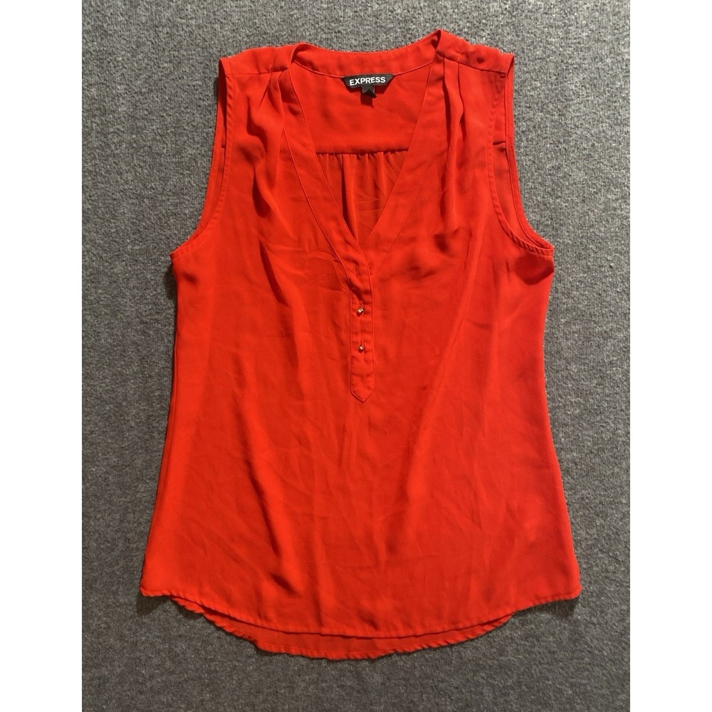 Express Women's Sleveless Shirts Red Size S